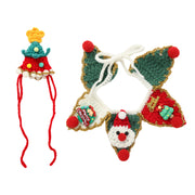 Christmas Pet Scarf Hat – Cute Holiday Costume