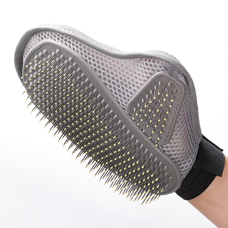 Easy Pet Grooming Glove – Remove Loose Fur & Massage While Bathing