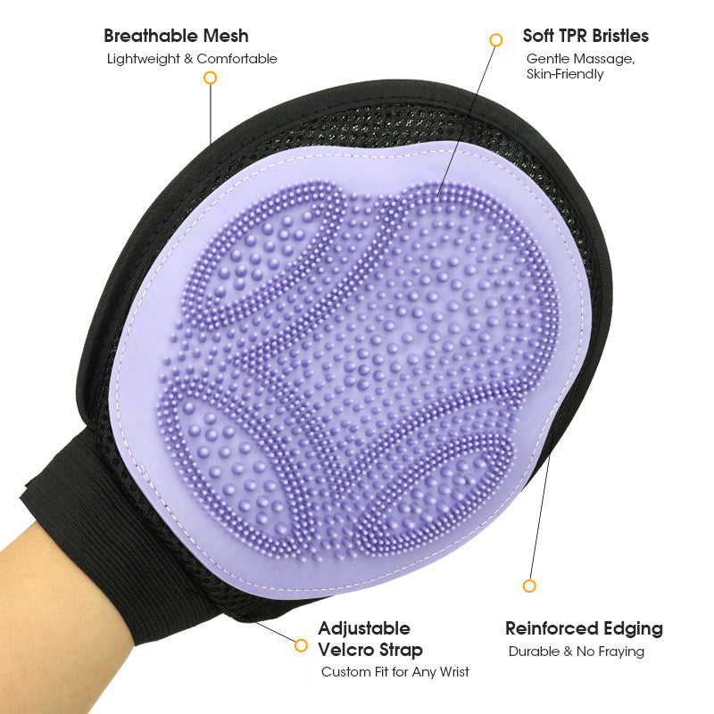 Easy Pet Bath Glove – Deep Clean & Relaxing Massage for Cats & Dogs