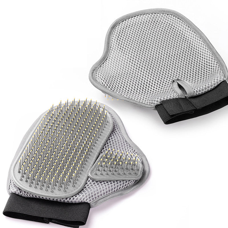 Easy Pet Grooming Glove – Remove Loose Fur & Massage While Bathing