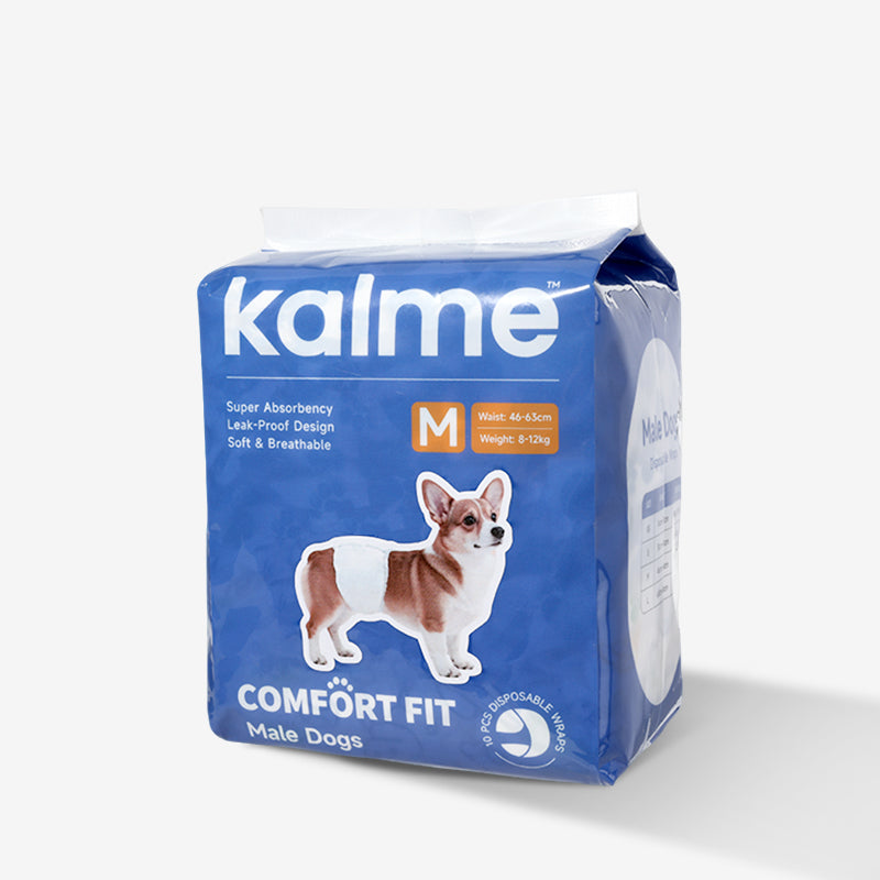 Comfort Fit Male Dogs Wraps - Size L