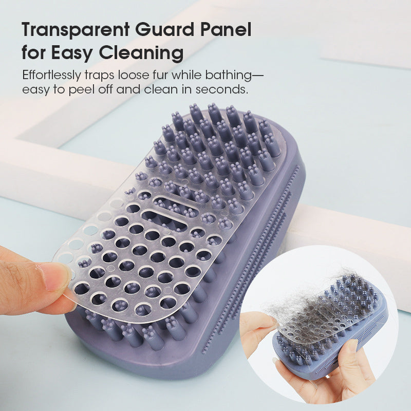 Pet Bath & Grooming Brush – Deshedding & Deep Cleaning for Cats & Dogs