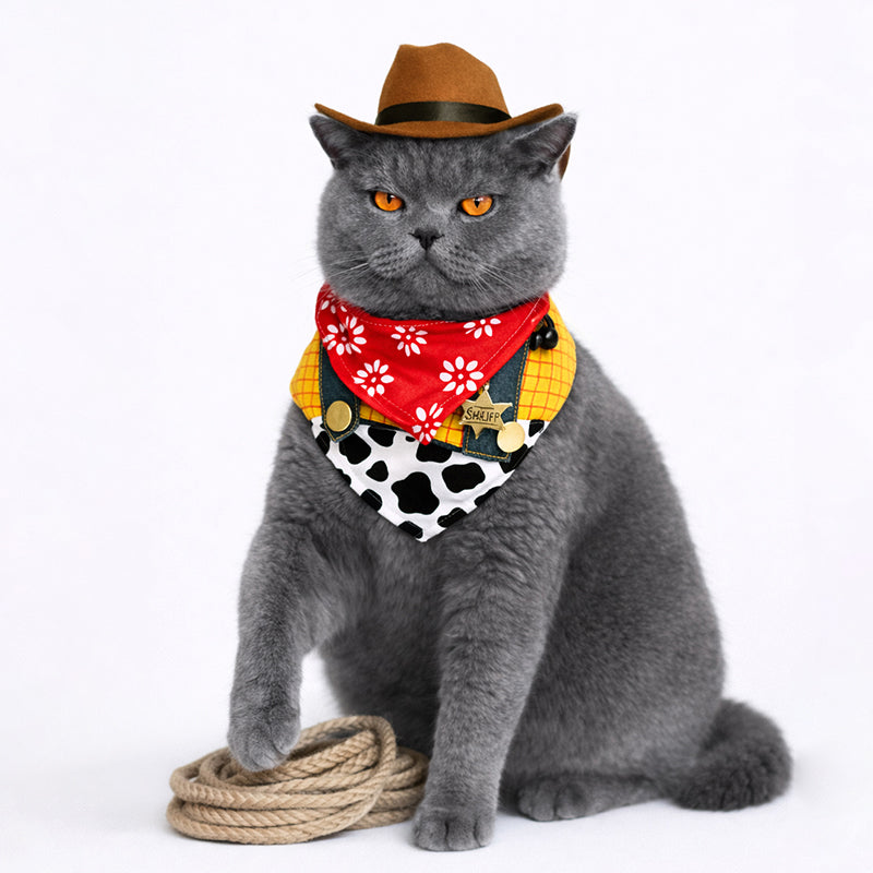 Western Denim Pet Bib